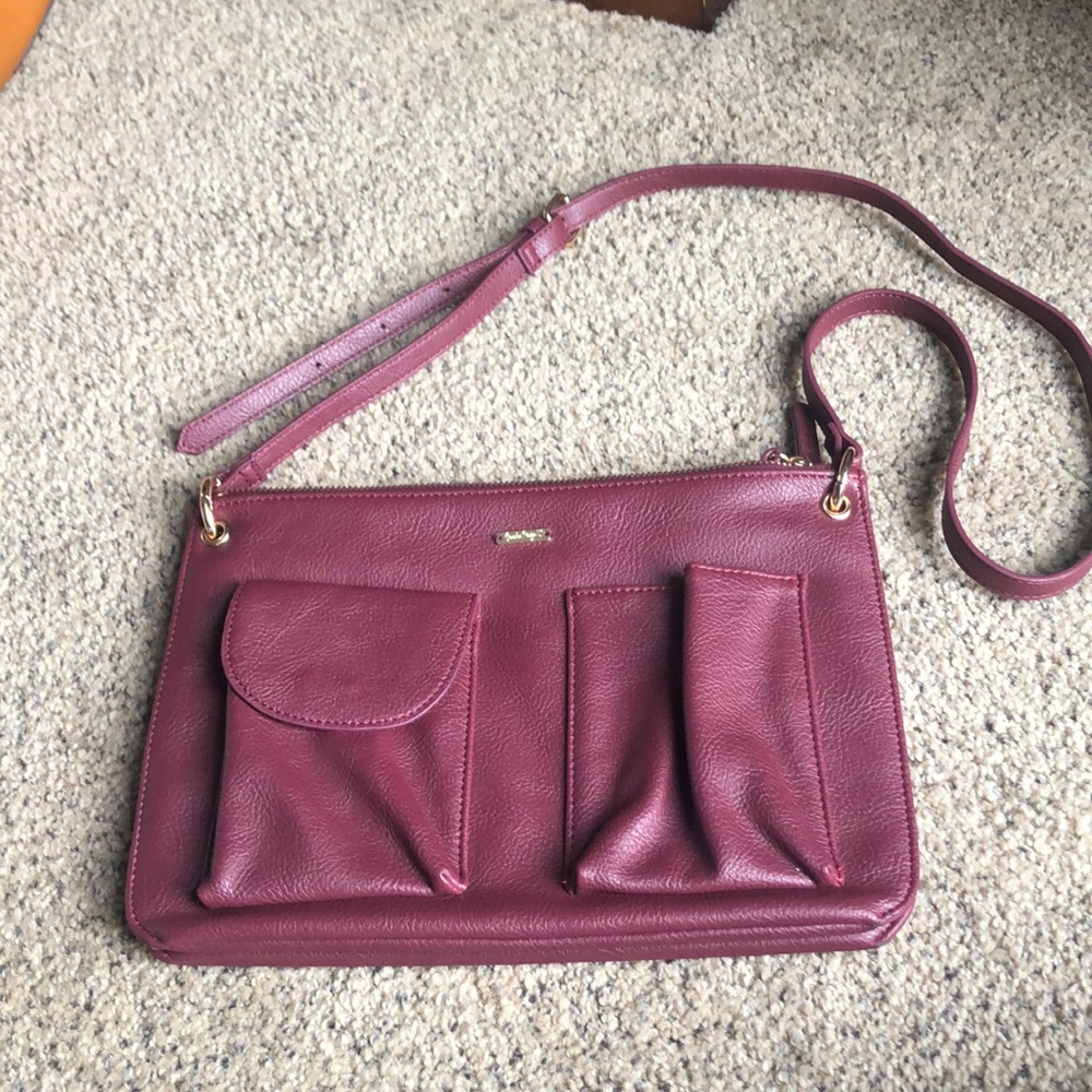 *7 for $25* Charlie Paige Maroon Crossbody Bag